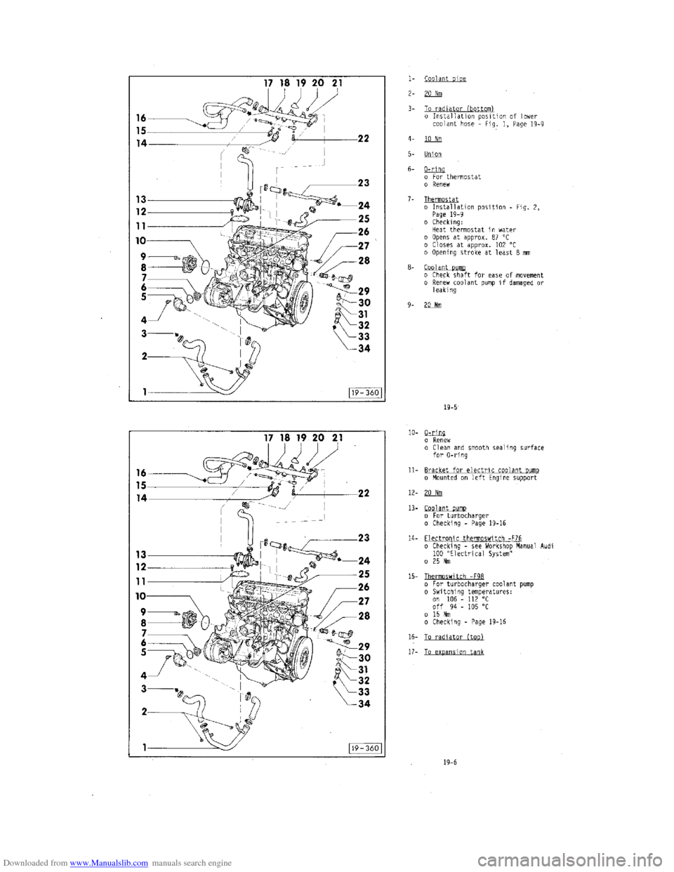 AUDI 100 1991 44 Engine Workshop Manual Downloaded from www.Manualslib.com manuals search engine   