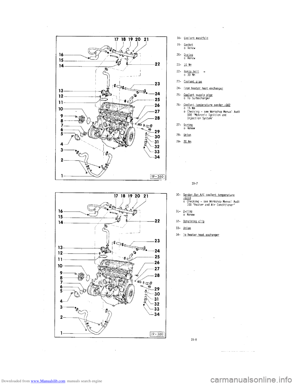 AUDI 100 1991 44 Engine Workshop Manual Downloaded from www.Manualslib.com manuals search engine   