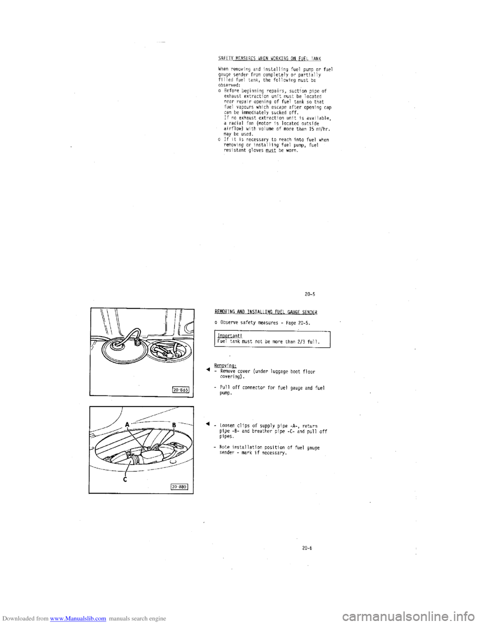 AUDI 100 1991 44 Engine Workshop Manual Downloaded from www.Manualslib.com manuals search engine   
