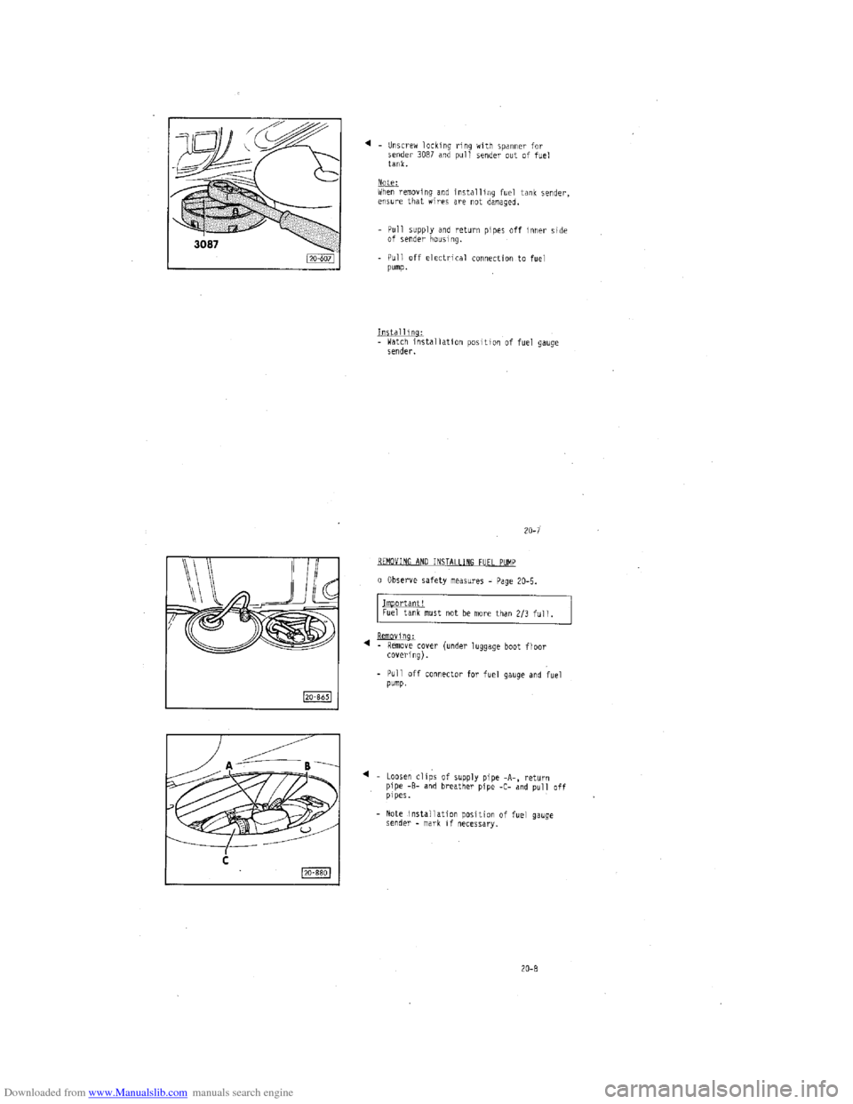 AUDI 100 1991 44 Engine Workshop Manual Downloaded from www.Manualslib.com manuals search engine   