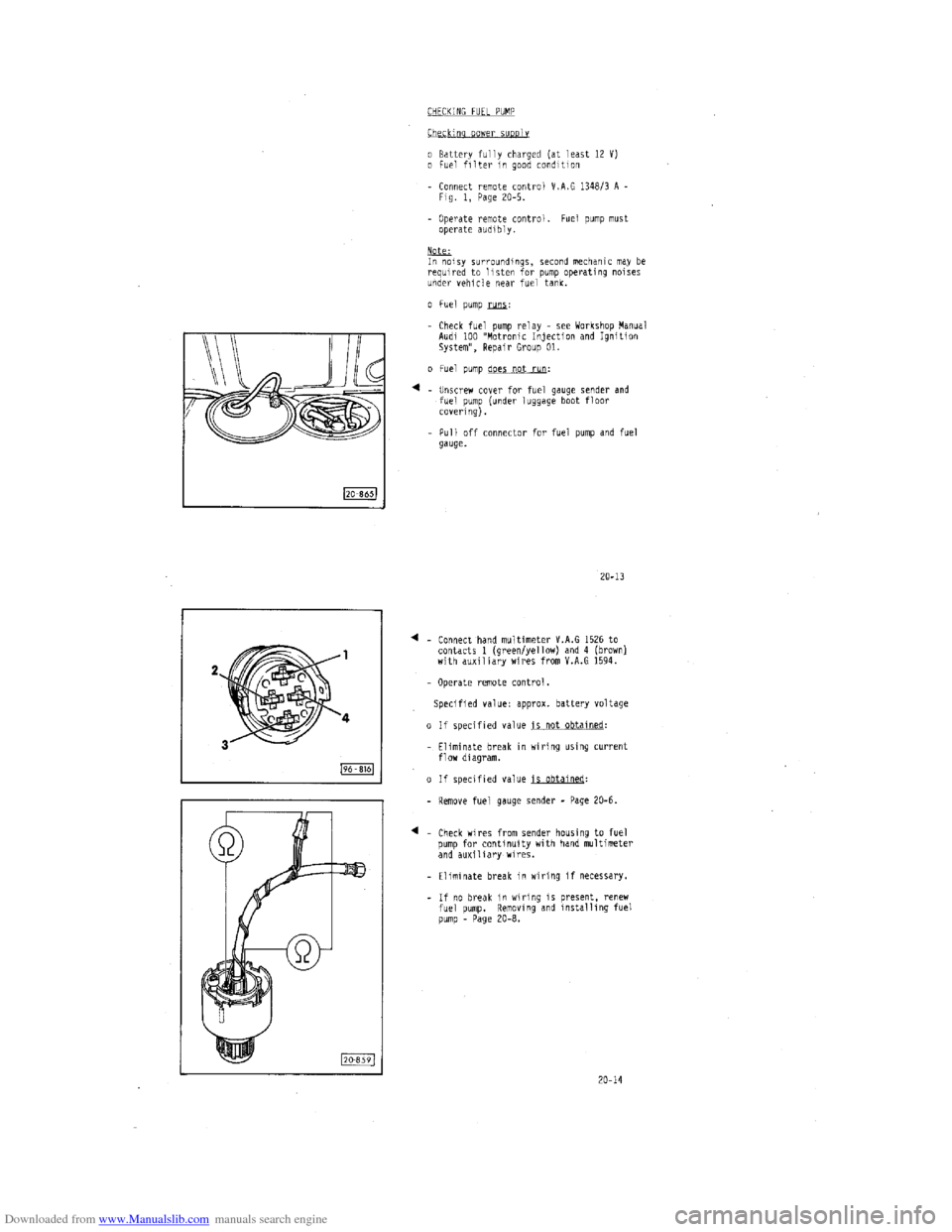 AUDI 100 1991 44 Engine Workshop Manual Downloaded from www.Manualslib.com manuals search engine   