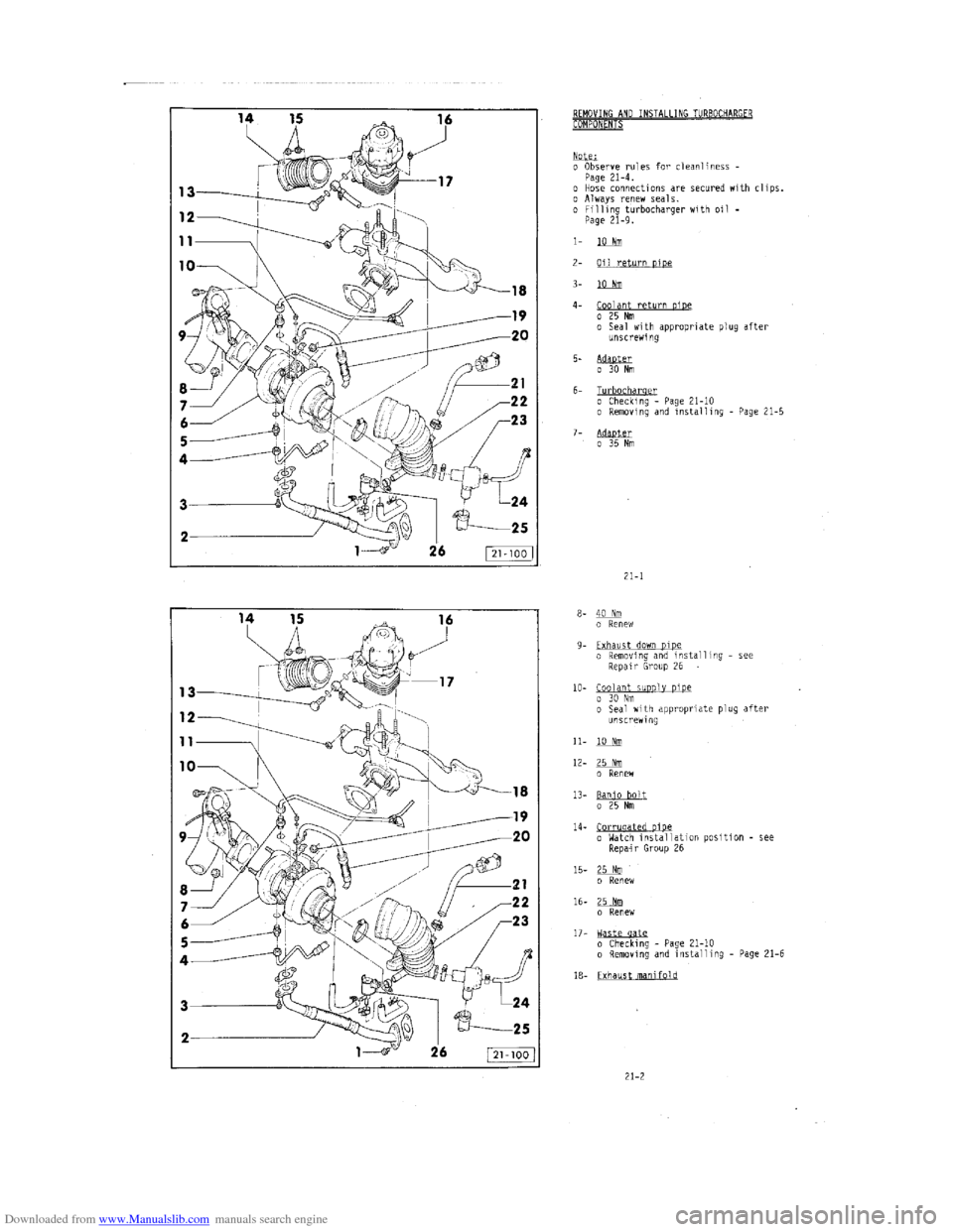 AUDI 100 1991 44 Engine Workshop Manual Downloaded from www.Manualslib.com manuals search engine   
