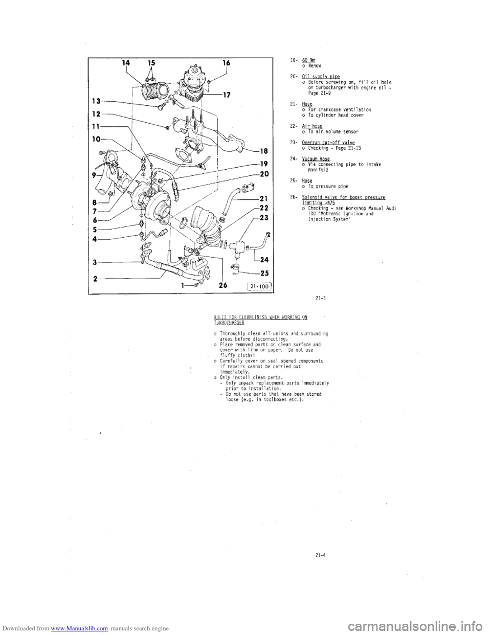 AUDI 100 1991 44 Engine Workshop Manual Downloaded from www.Manualslib.com manuals search engine   