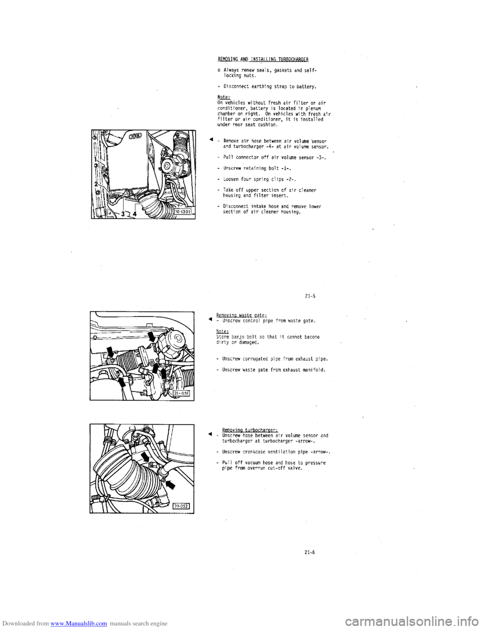 AUDI 100 1991 44 Engine Workshop Manual Downloaded from www.Manualslib.com manuals search engine   