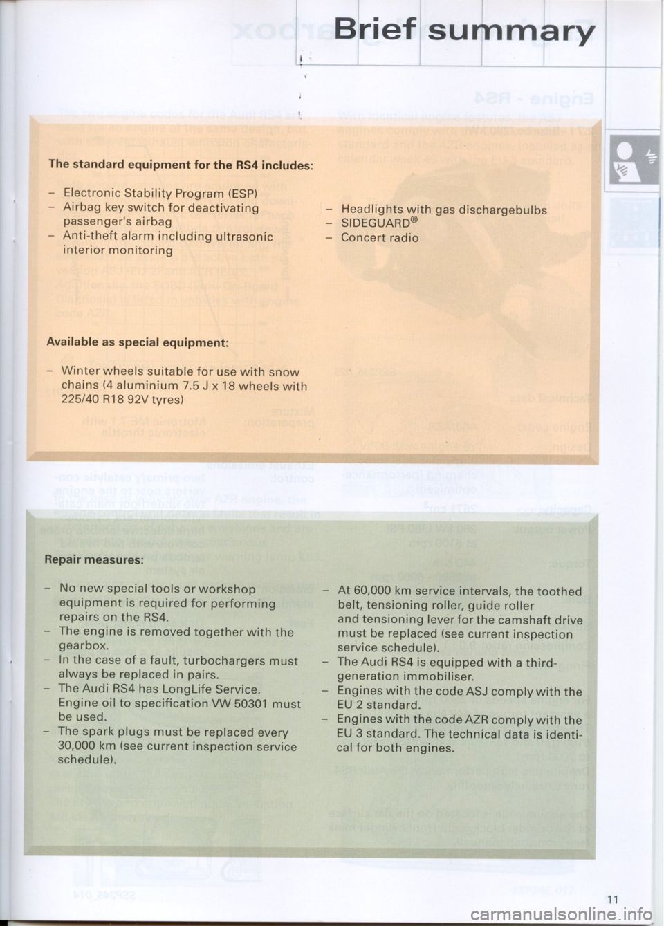 AUDI RS4 2000 B5 / 1.G Study Guide 