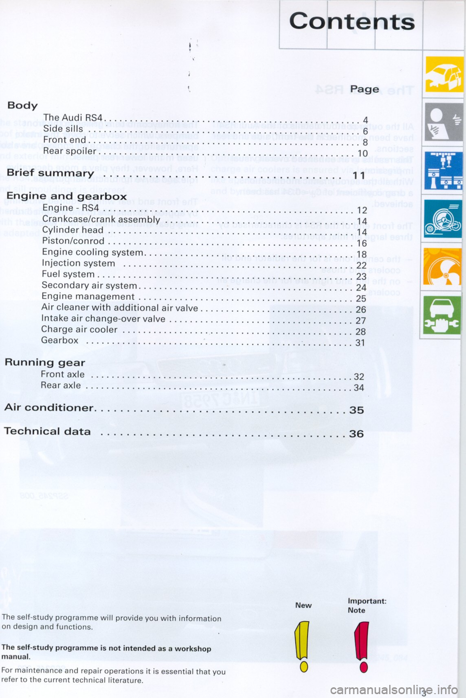 AUDI RS4 2000 B5 / 1.G Study Guide 