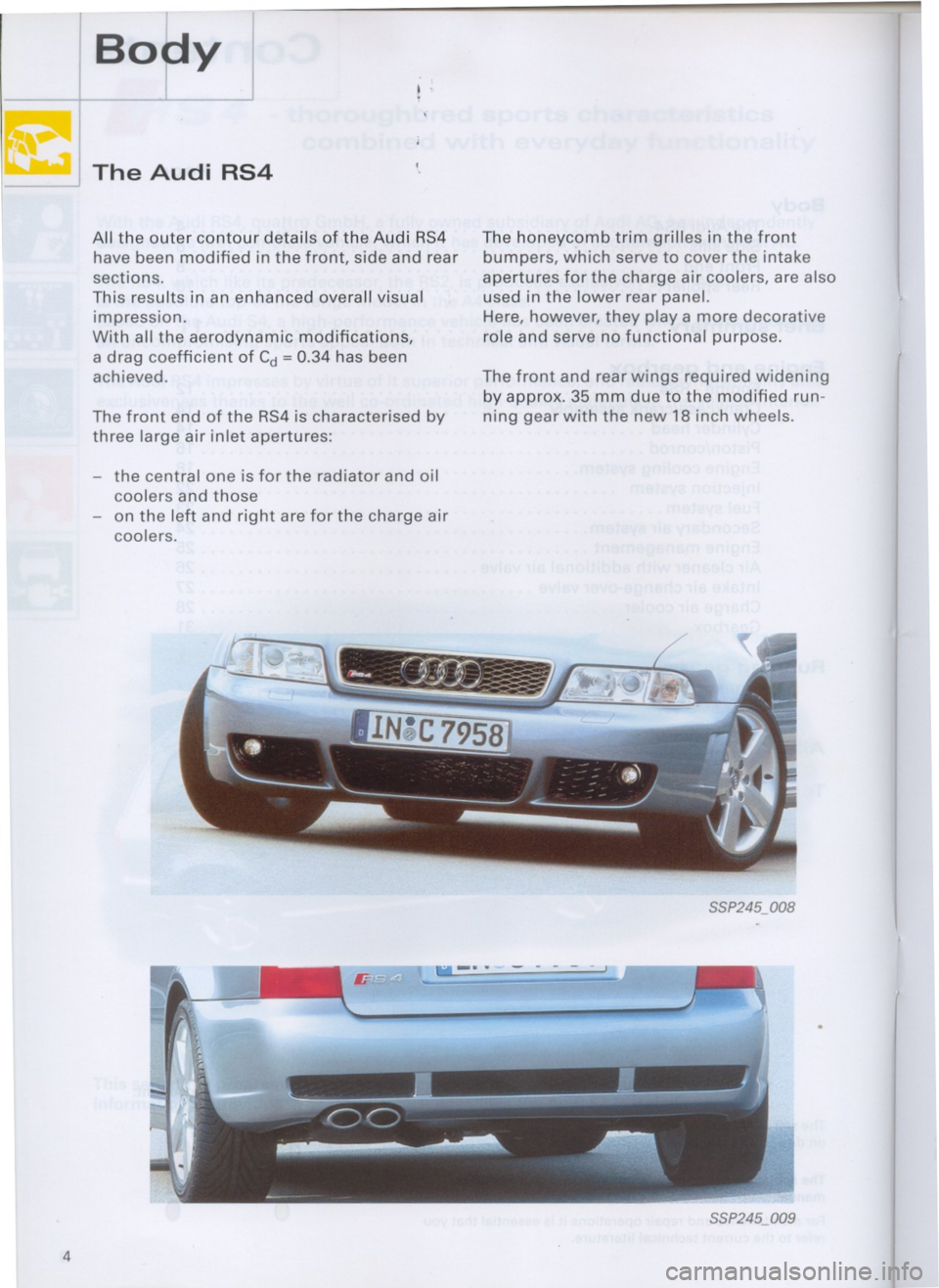 AUDI RS4 2000 B5 / 1.G Study Guide 