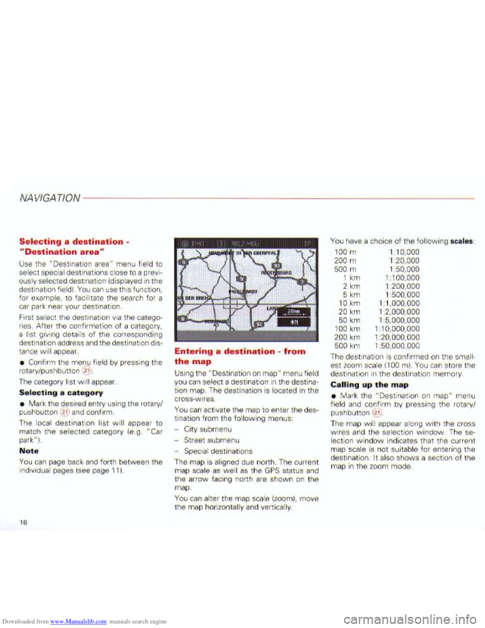 AUDI A4 2001 B6 / 2.G Navigation System Plus Manual Downloaded from www.Manualslib.com manuals search engine   