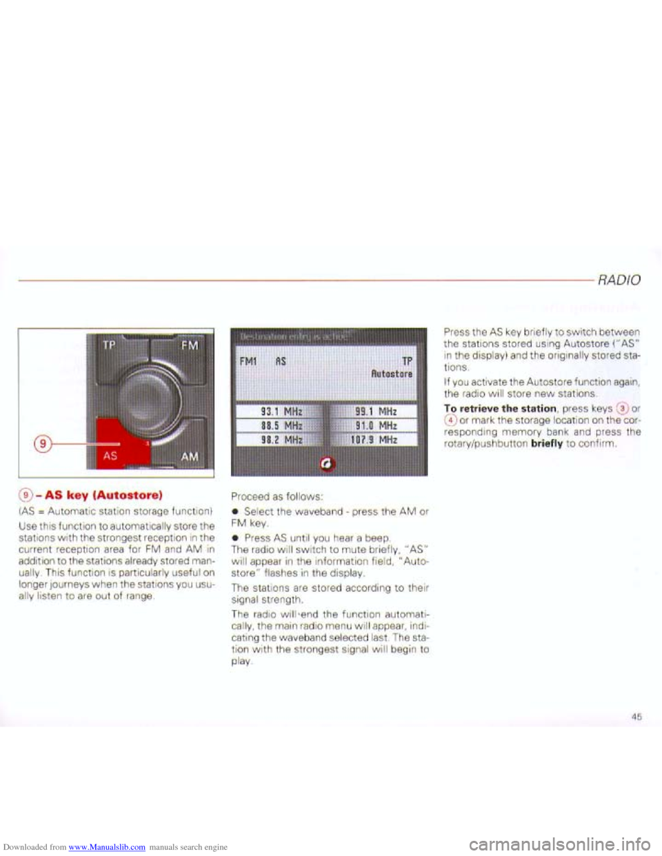 AUDI A4 2001 B6 / 2.G Navigation System Plus Manual Downloaded from www.Manualslib.com manuals search engine   