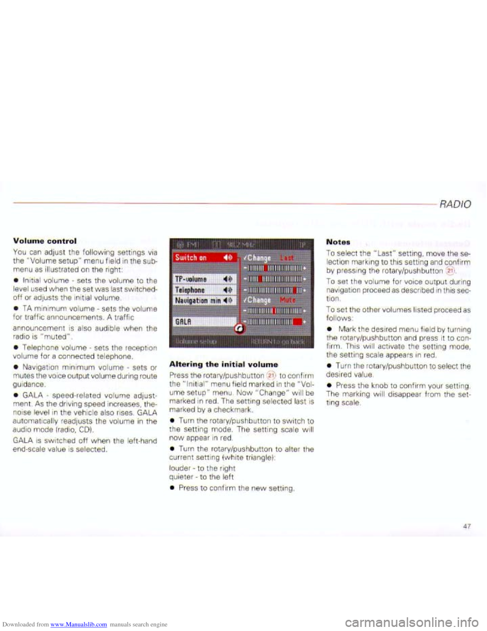 AUDI A4 2001 B6 / 2.G Navigation System Plus Manual Downloaded from www.Manualslib.com manuals search engine   