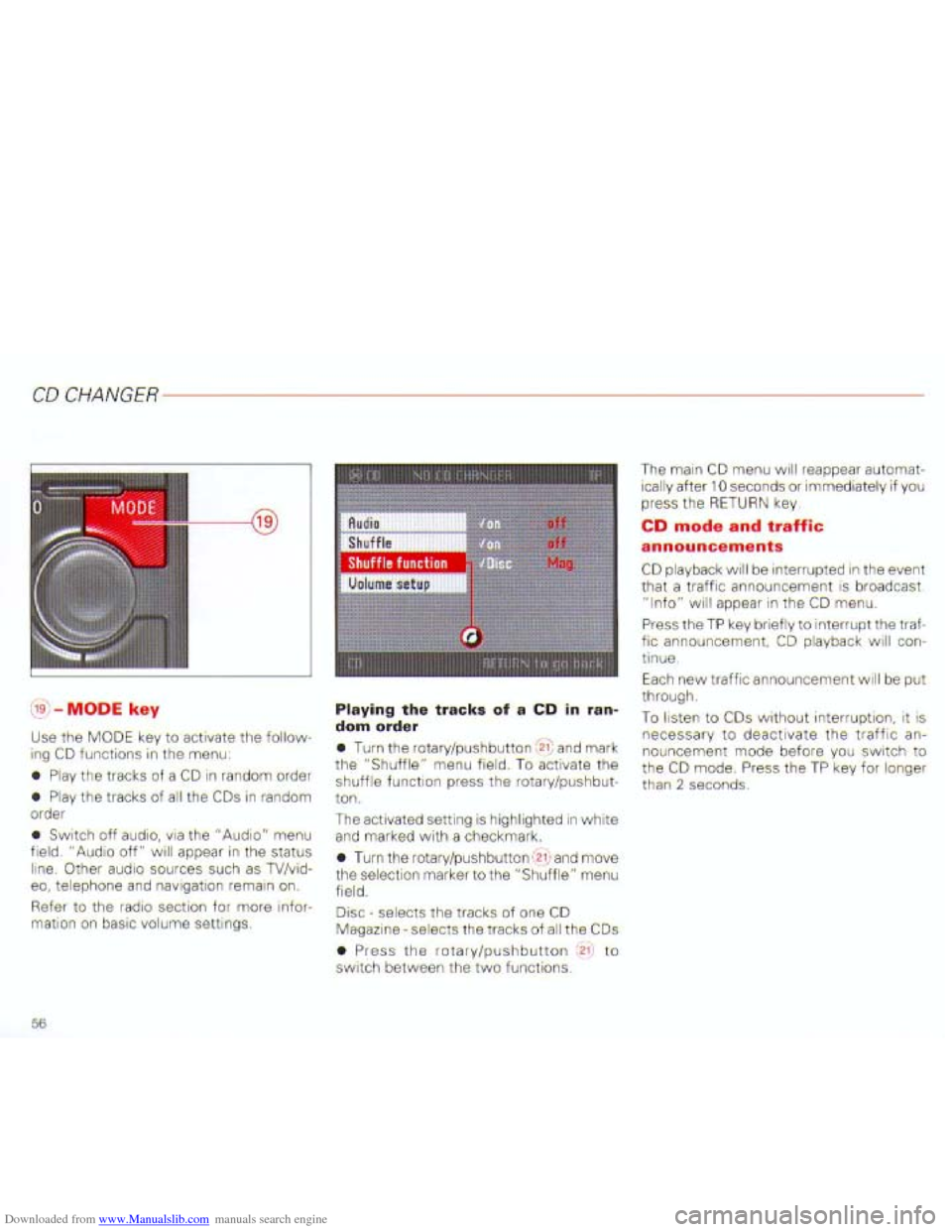 AUDI A4 2001 B6 / 2.G Navigation System Plus Manual Downloaded from www.Manualslib.com manuals search engine   