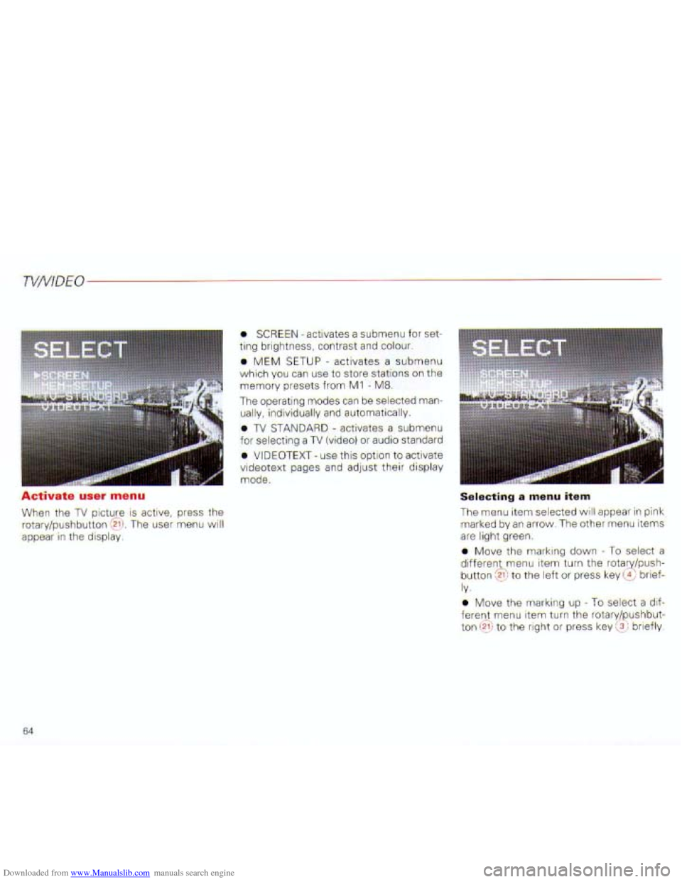 AUDI A4 2001 B6 / 2.G Navigation System Plus Manual Downloaded from www.Manualslib.com manuals search engine   