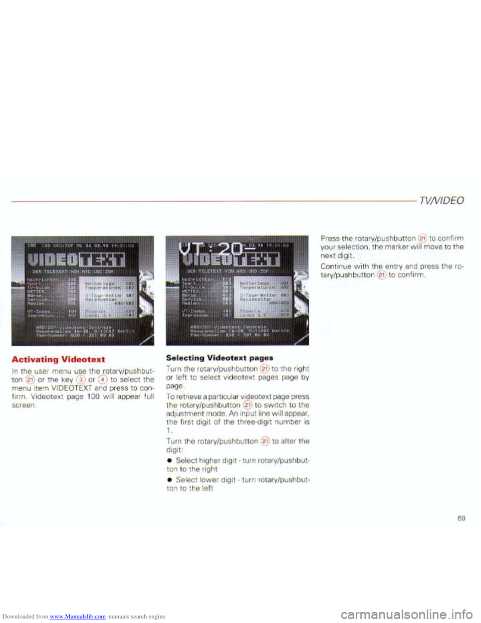 AUDI A4 2001 B6 / 2.G Navigation System Plus Manual Downloaded from www.Manualslib.com manuals search engine   