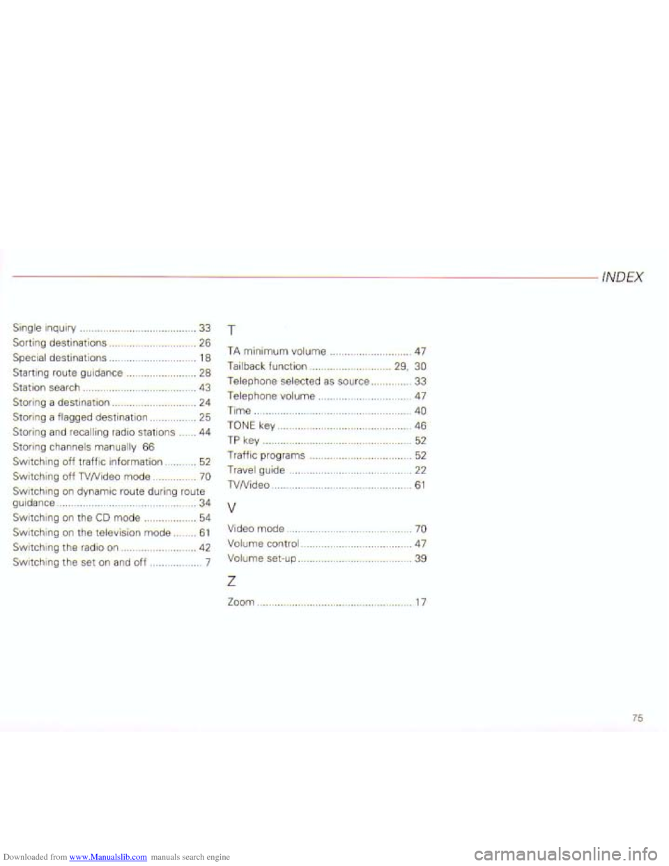 AUDI A4 2001 B6 / 2.G Navigation System Plus Manual Downloaded from www.Manualslib.com manuals search engine   