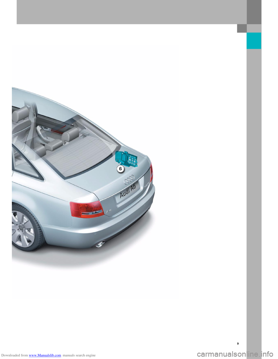 AUDI A6 2005 C5 / 2.G Electrics System Training Manual Downloaded from www.Manualslib.com manuals search engine 9
326_148  