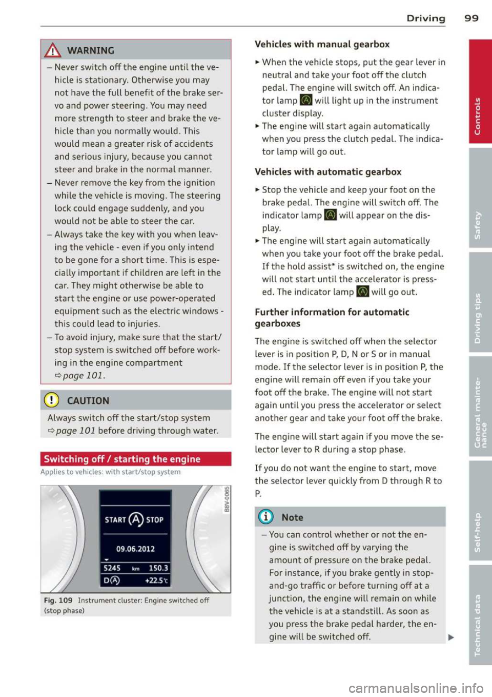 AUDI A3 2014 8V / 3.G Owners Manual 