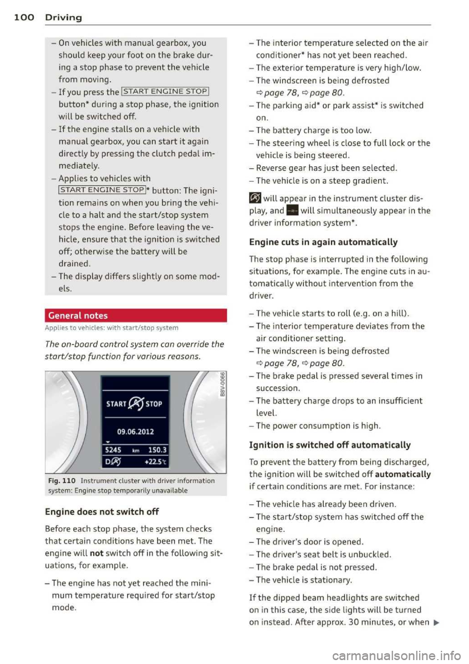 AUDI A3 2014 8V / 3.G Owners Manual 