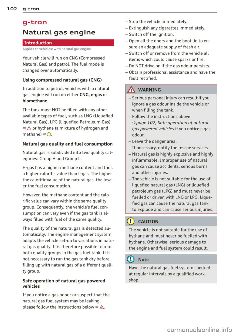 AUDI A3 2014 8V / 3.G Owners Manual 