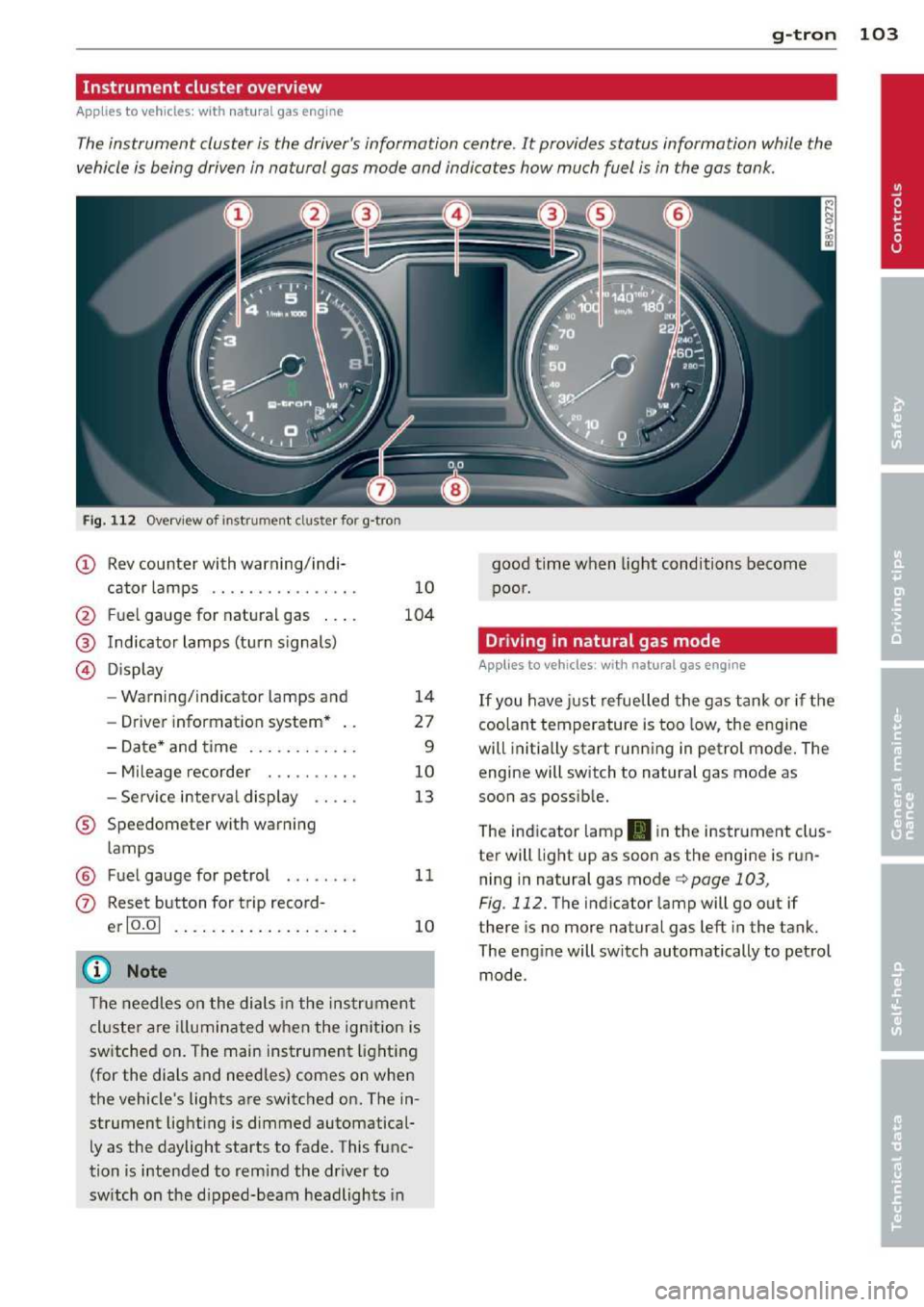 AUDI A3 2014 8V / 3.G Owners Manual 
