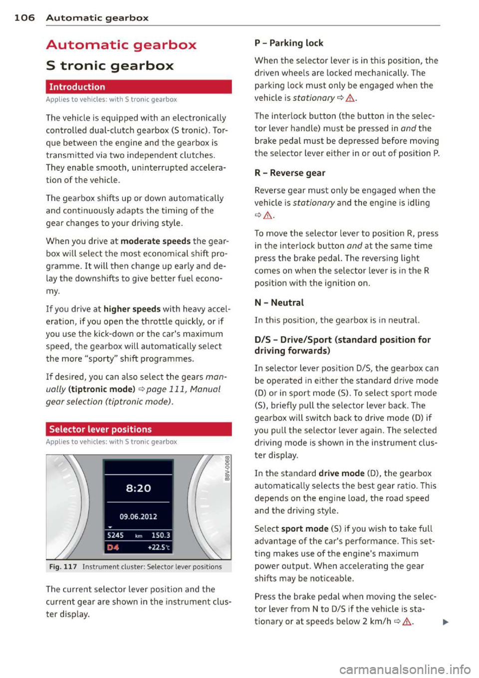 AUDI A3 2014 8V / 3.G Owners Manual 