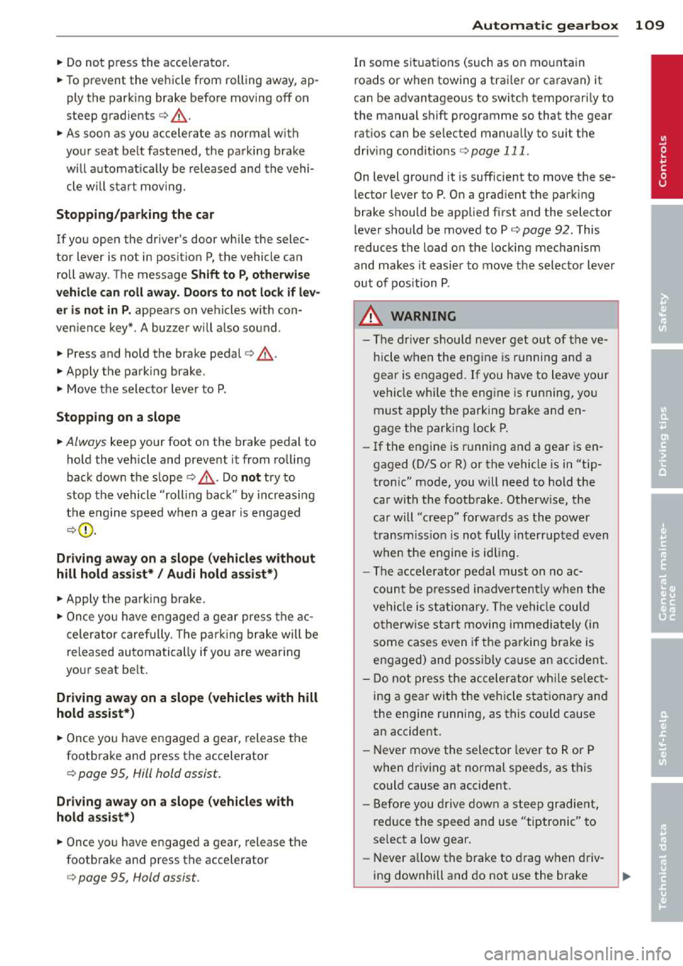 AUDI A3 2014 8V / 3.G Owners Manual 