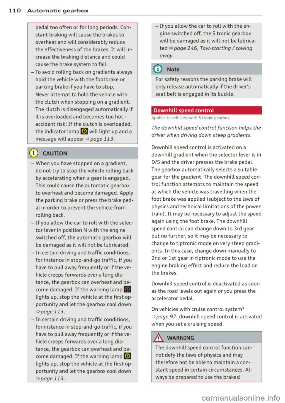 AUDI A3 2014 8V / 3.G Owners Manual 