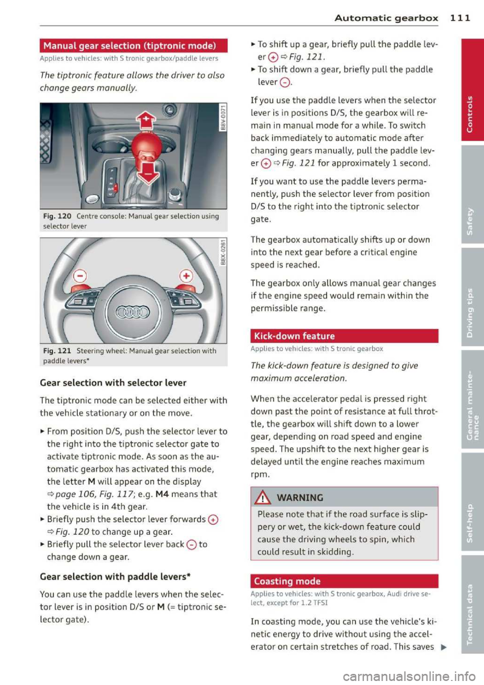 AUDI A3 2014 8V / 3.G Owners Manual 