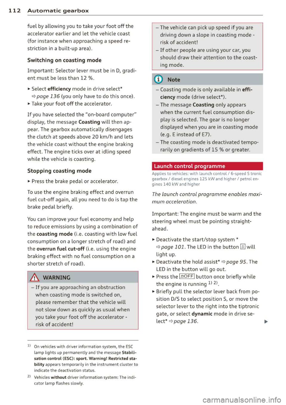 AUDI A3 2014 8V / 3.G Owners Manual 