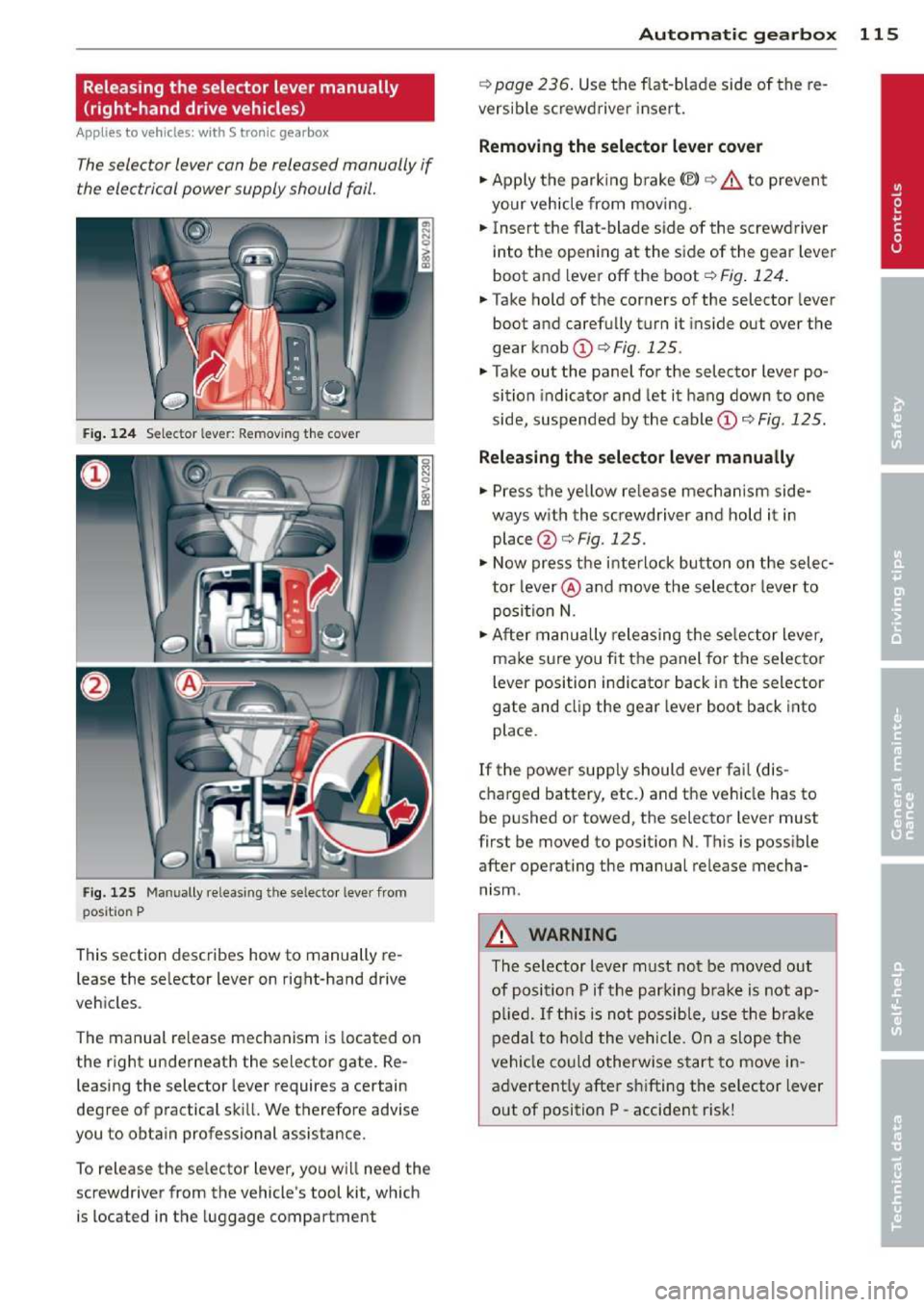 AUDI A3 2014 8V / 3.G Owners Manual 