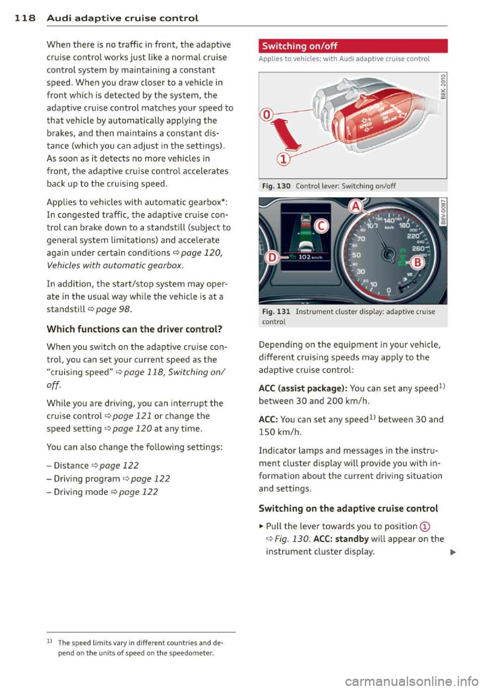 AUDI A3 2014 8V / 3.G Owners Manual 