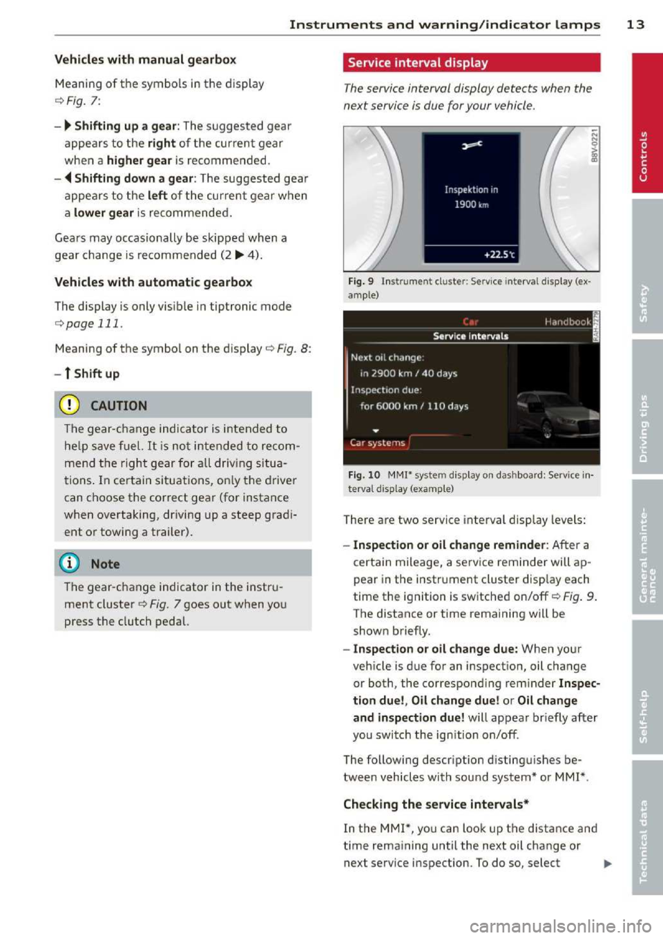 AUDI A3 2014 8V / 3.G Owners Manual 