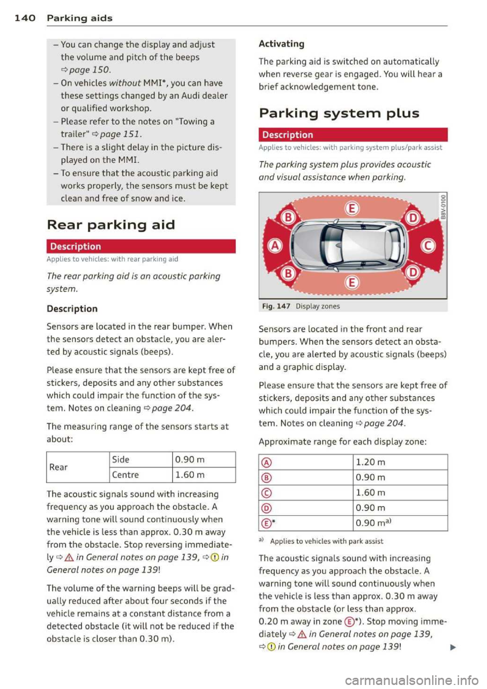 AUDI A3 2014 8V / 3.G Owners Manual 
