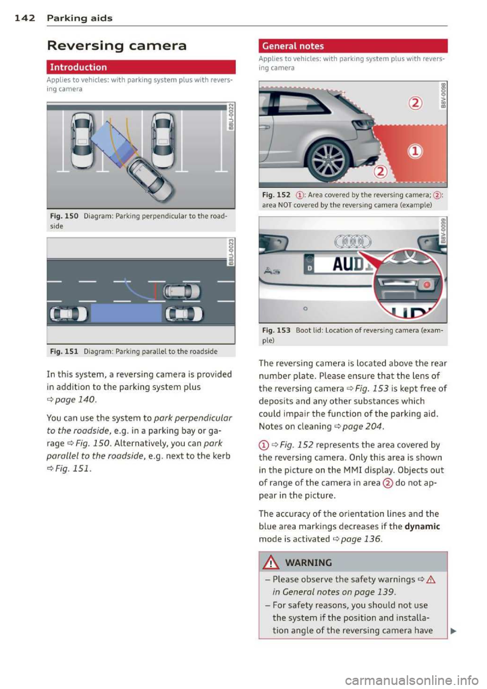 AUDI A3 2014 8V / 3.G Owners Manual 