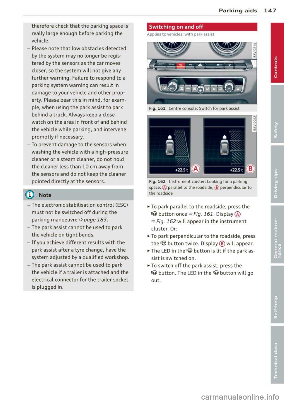 AUDI A3 2014 8V / 3.G Owners Manual 
