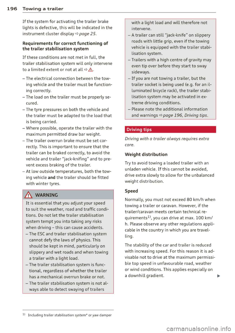 AUDI A3 2014 8V / 3.G Owners Manual 
