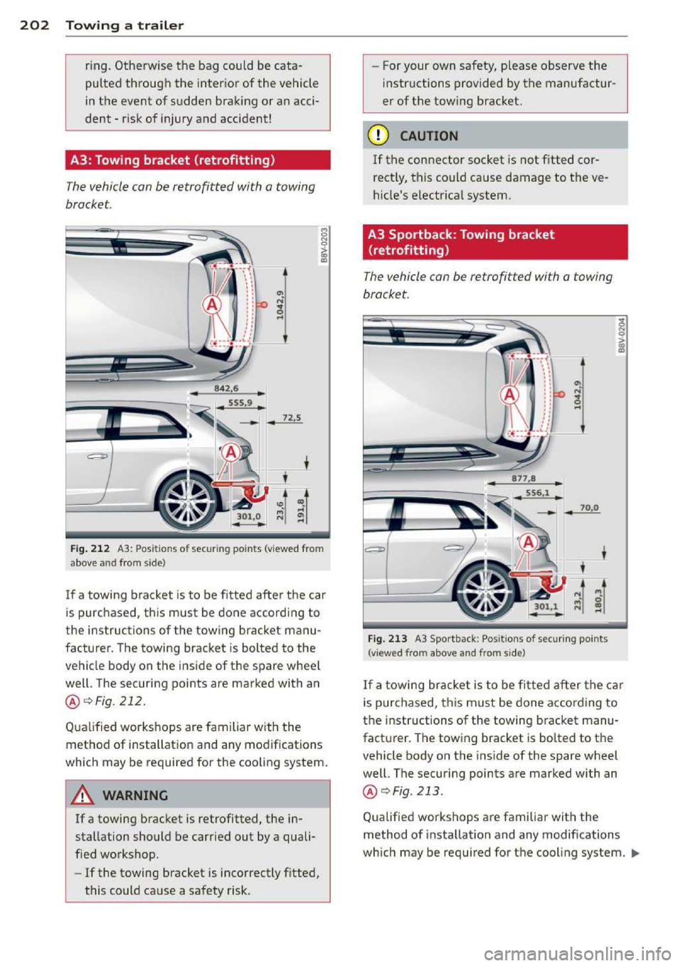 AUDI A3 2014 8V / 3.G Owners Manual 