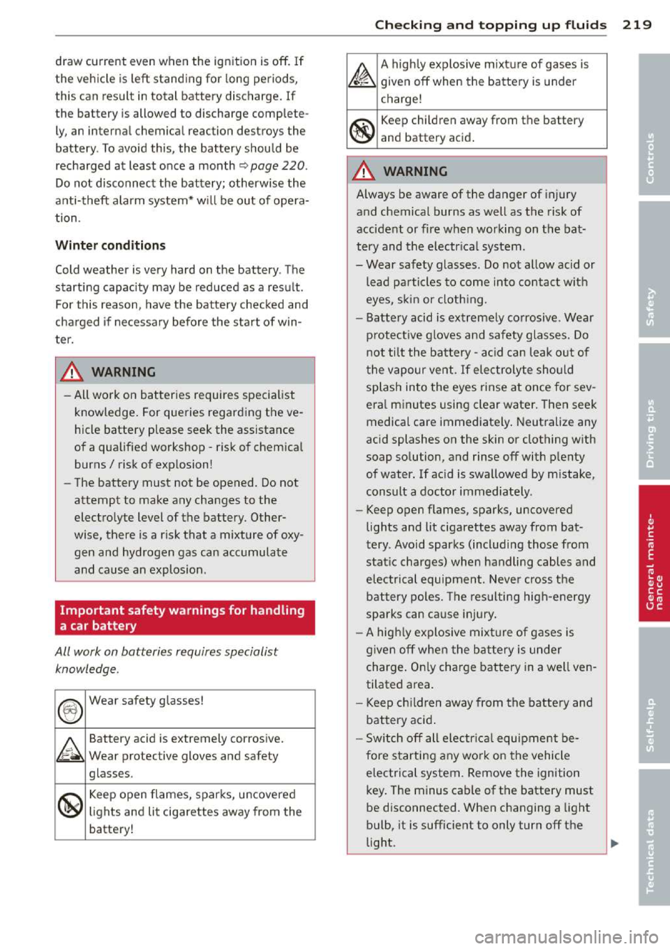 AUDI A3 2014 8V / 3.G Owners Manual 