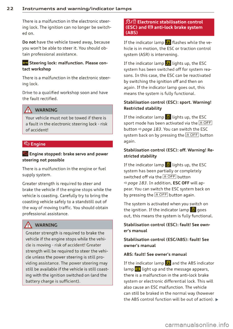 AUDI A3 2014 8V / 3.G Owners Manual 