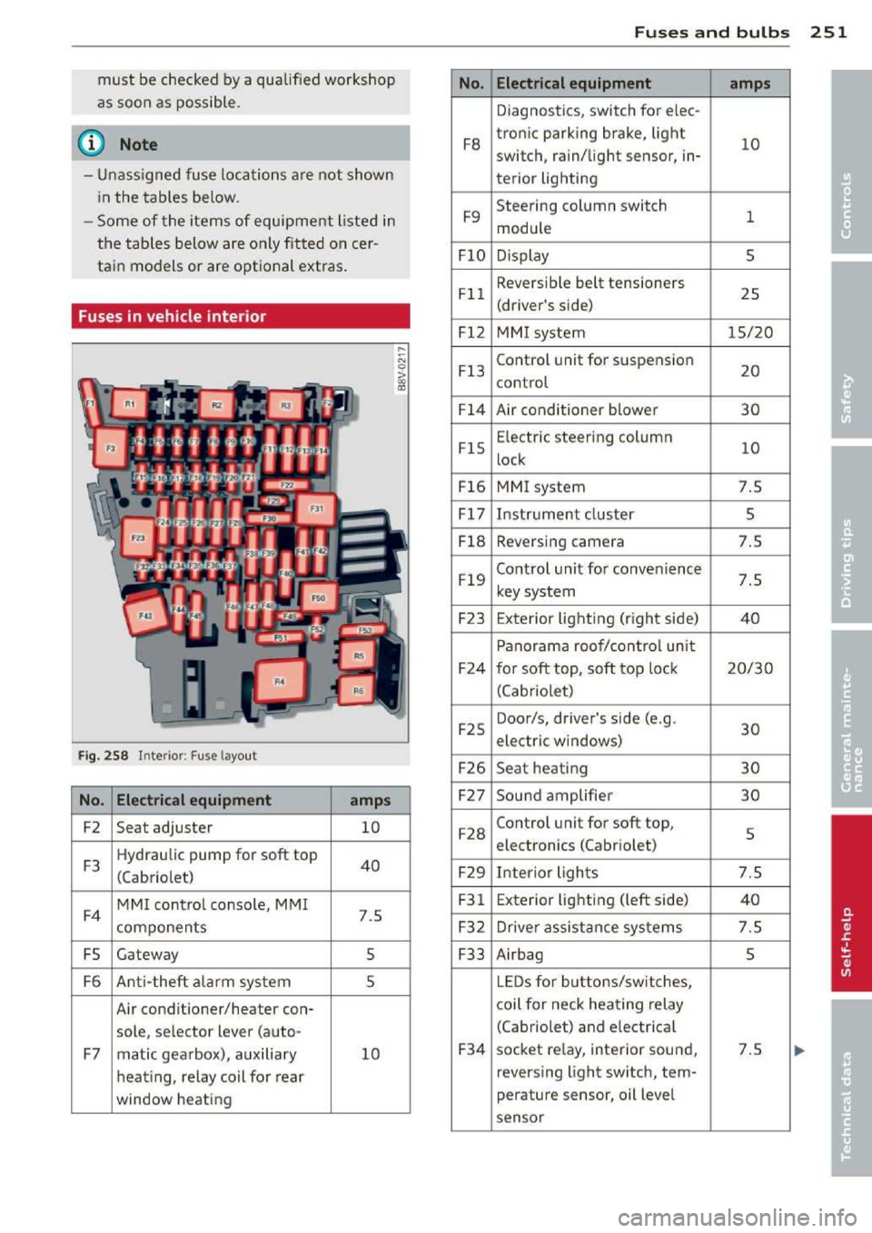 AUDI A3 2014 8V / 3.G Owners Manual 
