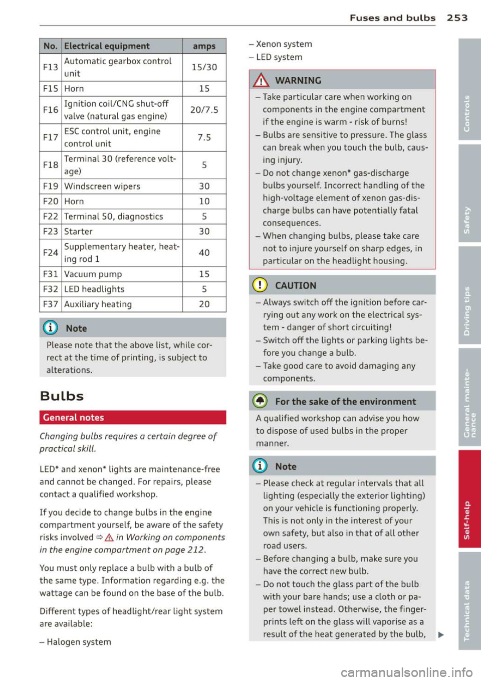 AUDI A3 2014 8V / 3.G Owners Manual 
