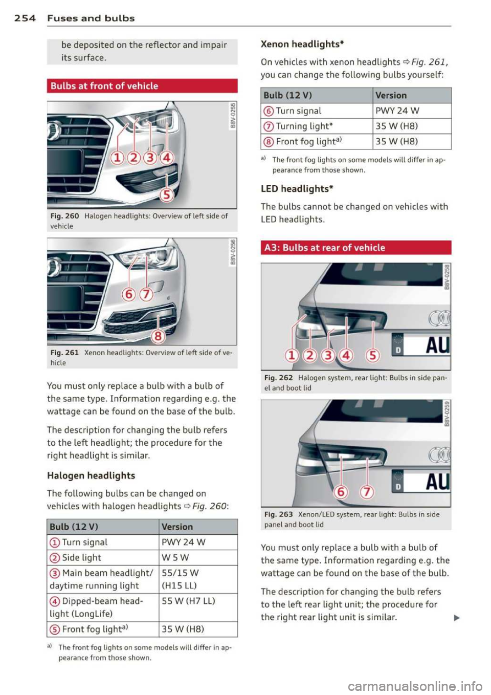 AUDI A3 2014 8V / 3.G Owners Manual 