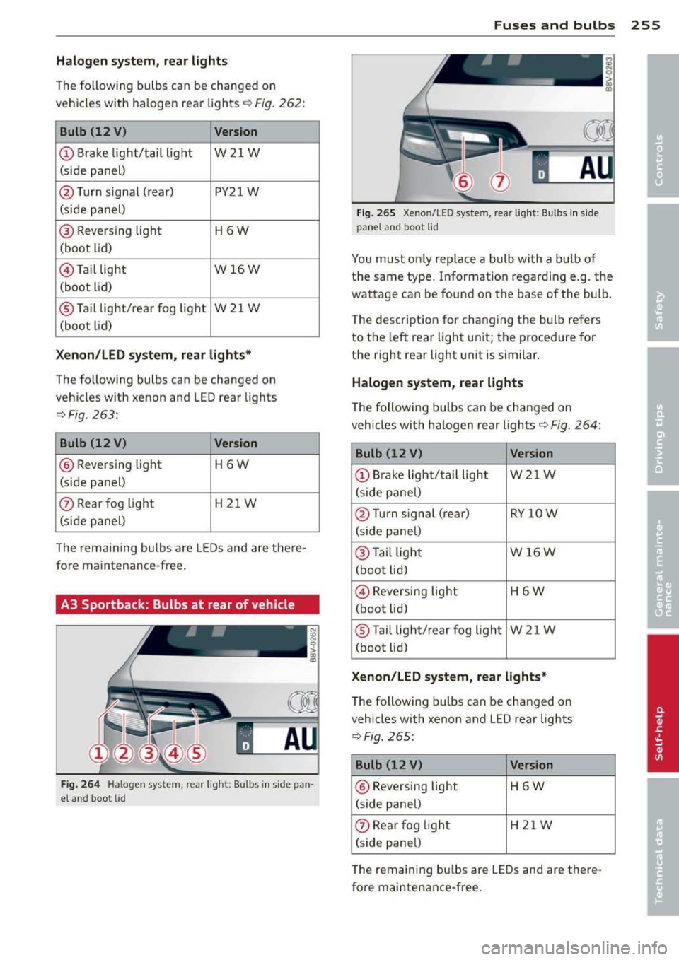 AUDI A3 2014 8V / 3.G Owners Manual 