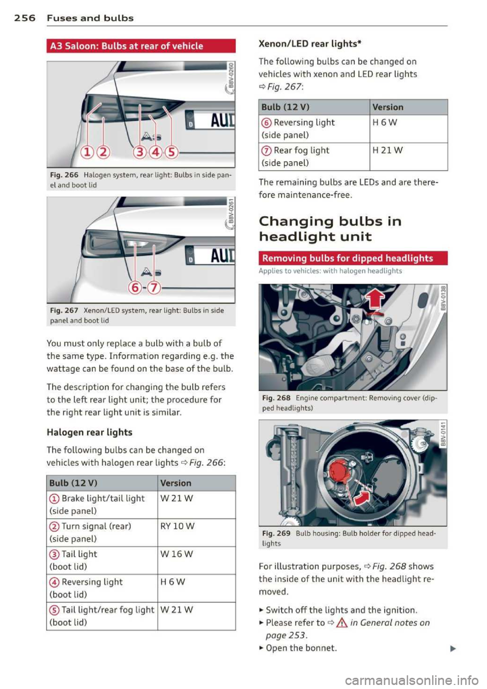 AUDI A3 2014 8V / 3.G Owners Manual 