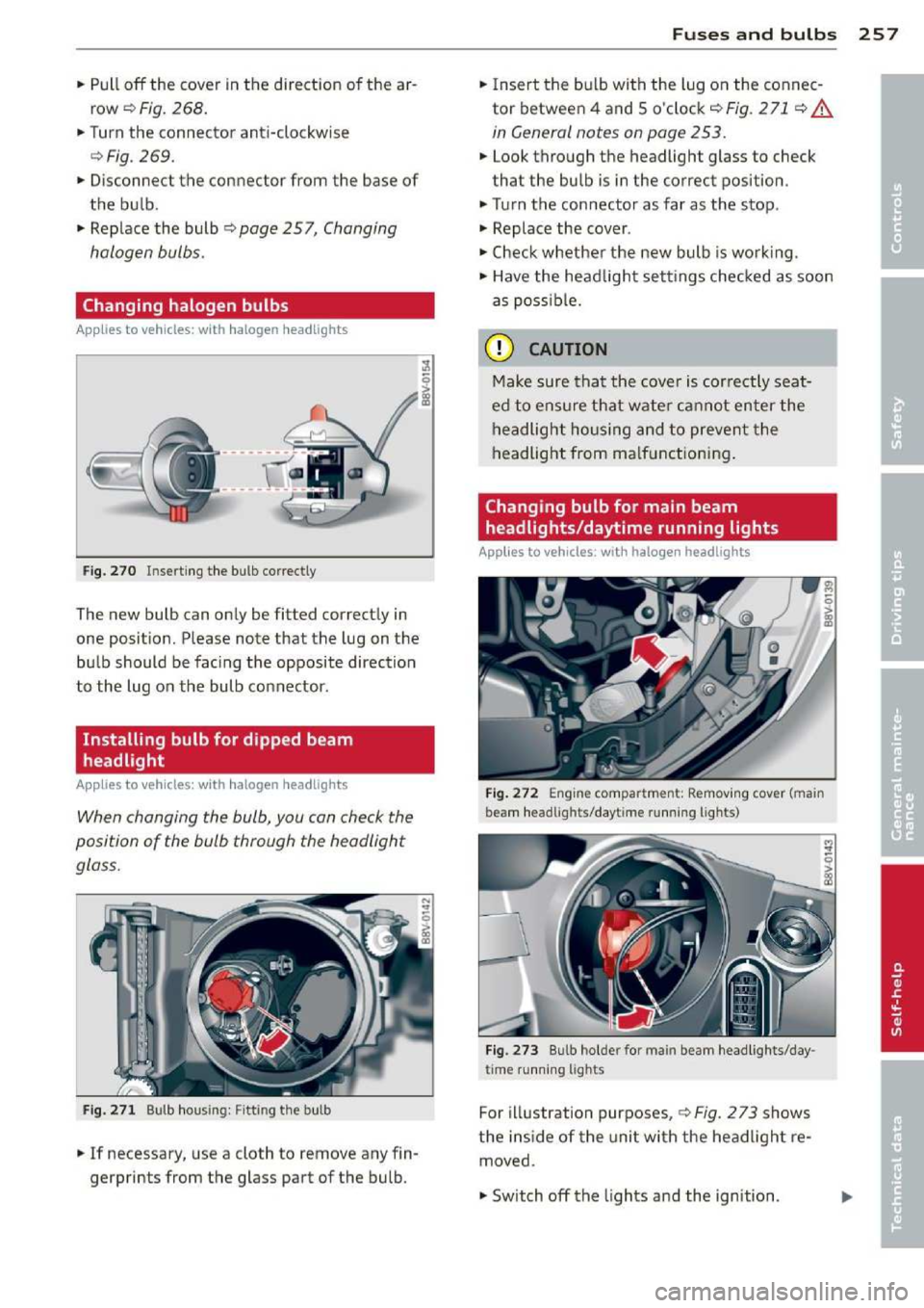 AUDI A3 2014 8V / 3.G Owners Manual 