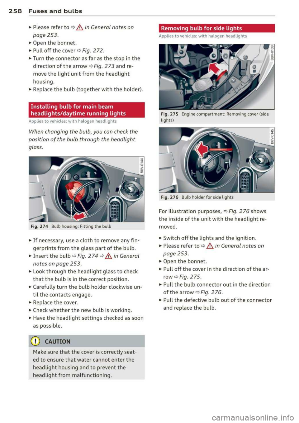 AUDI A3 2014 8V / 3.G Owners Manual 