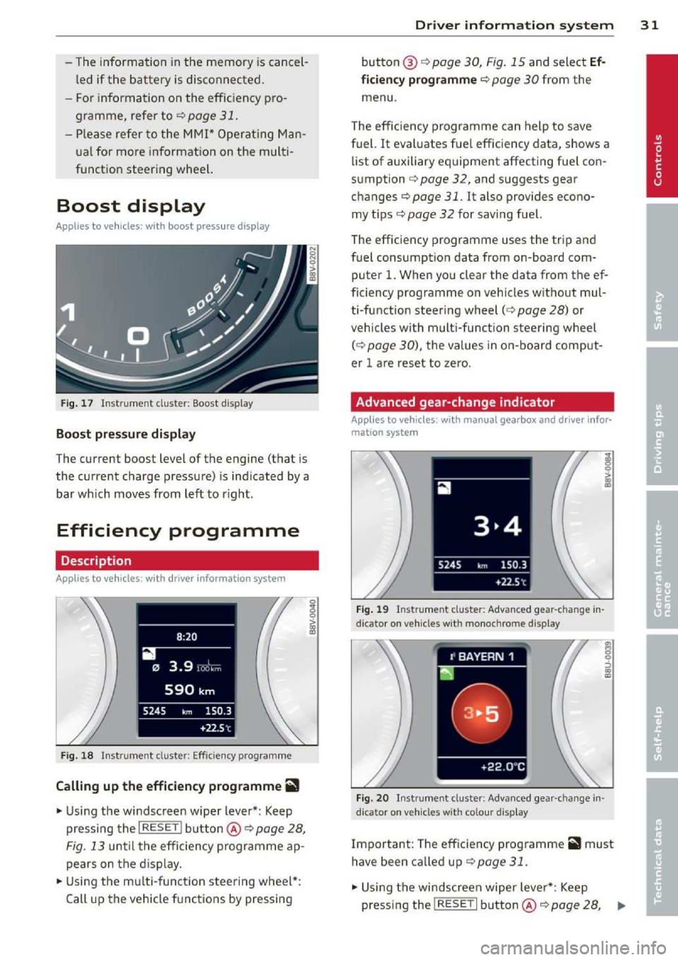 AUDI A3 2014 8V / 3.G Owners Manual 