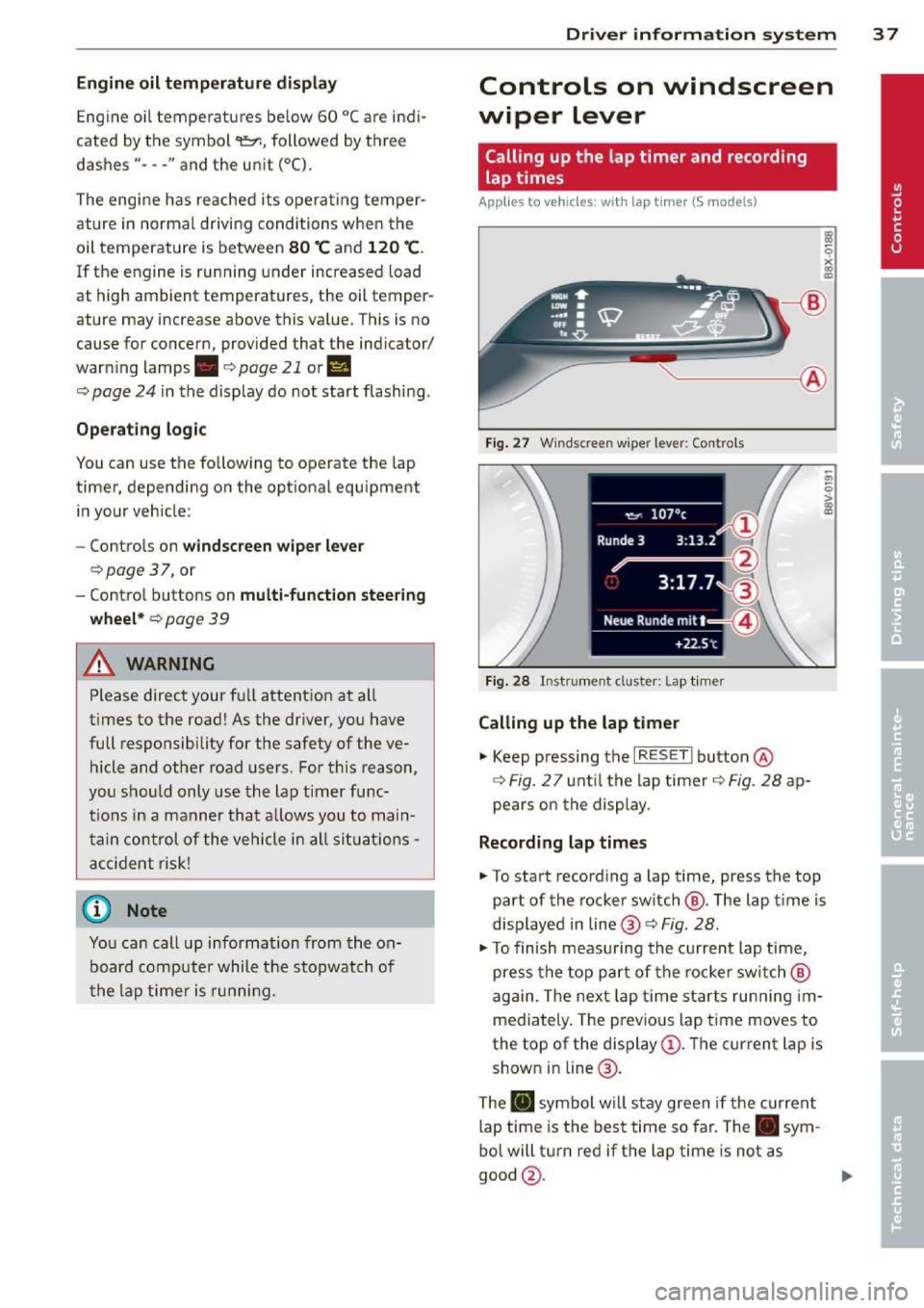 AUDI A3 2014 8V / 3.G Owners Manual 