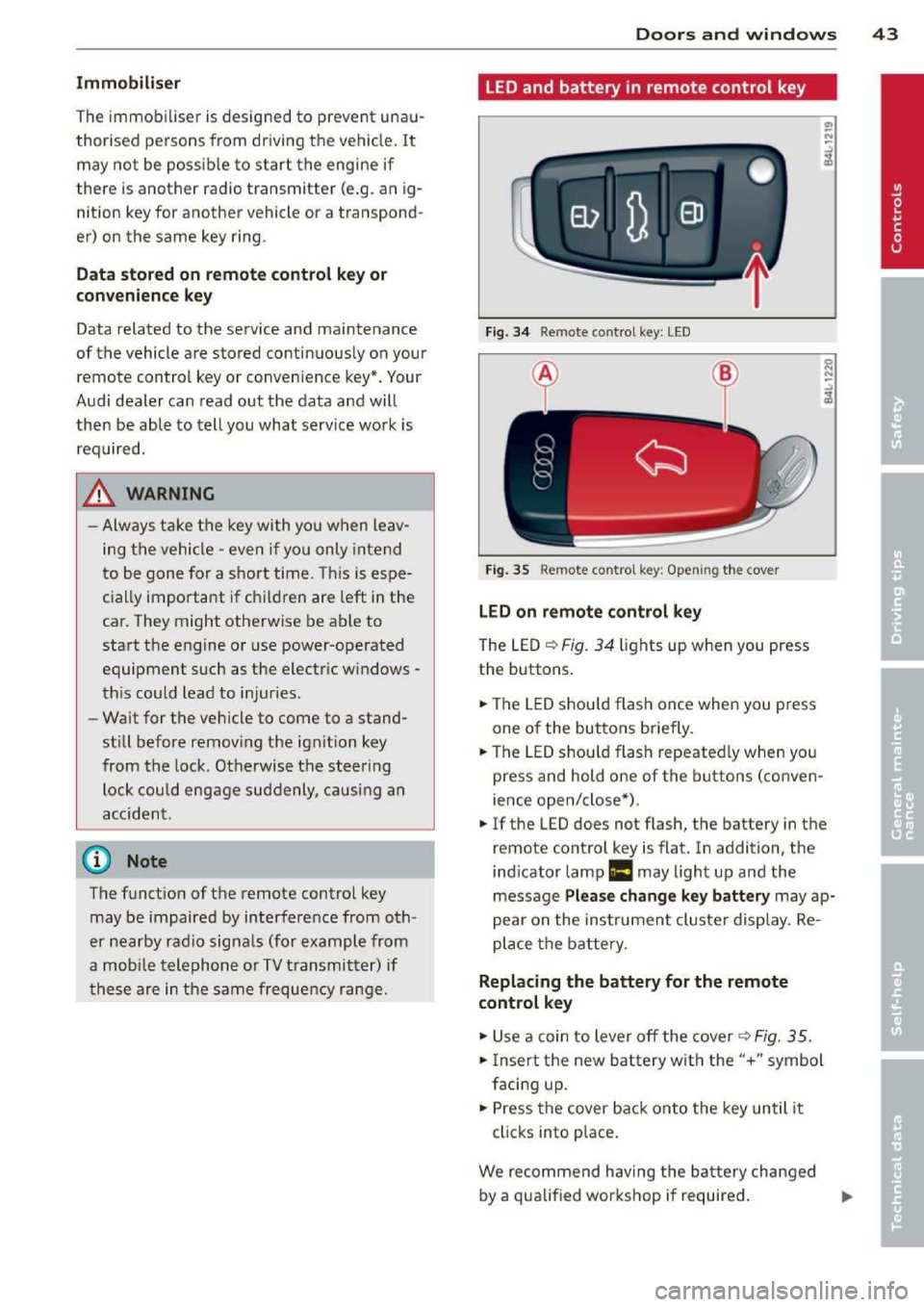 AUDI A3 2014 8V / 3.G Owners Manual 