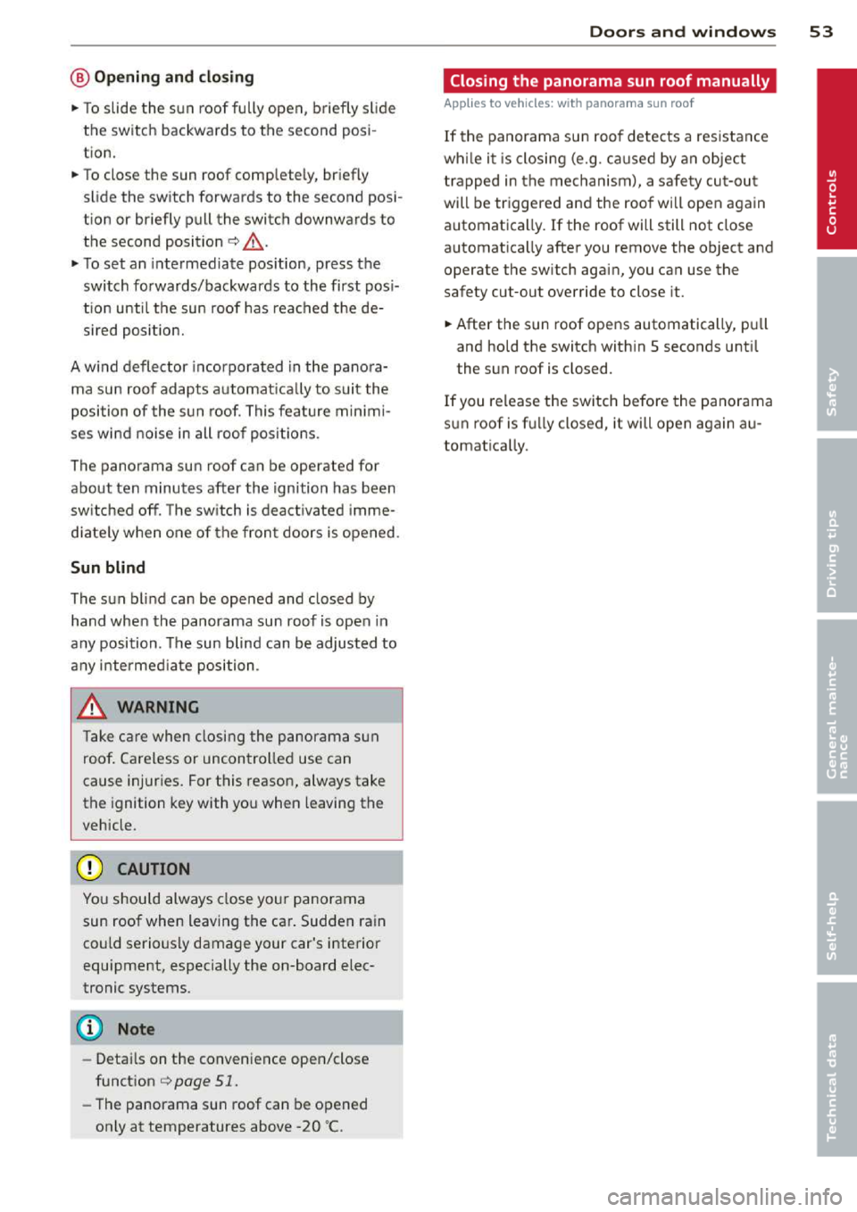 AUDI A3 2014 8V / 3.G Owners Manual 
