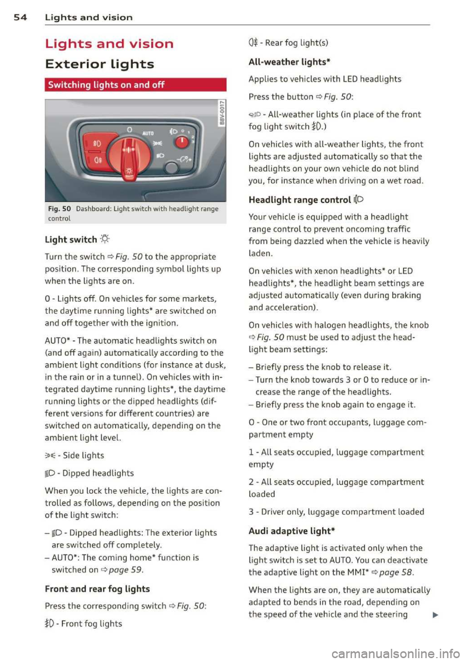 AUDI A3 2014 8V / 3.G Owners Manual 